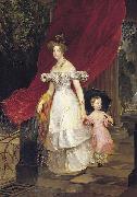 Karl Briullov Portrait of Grand Duchess Elena Pavlovna and her daughter Maria USA oil painting artist